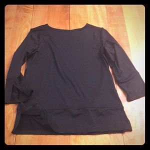 Long tunic style athletic shirt